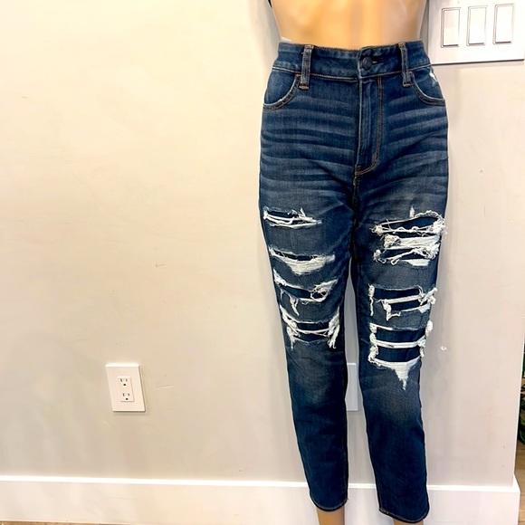 American Eagle Women Blue 360 Ne(X)T Level High Waisted Jegging - Picture 7 of 8